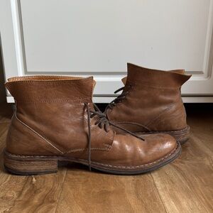 Fiorentini and Baker Brown Leather Lace-Up Boots size 43